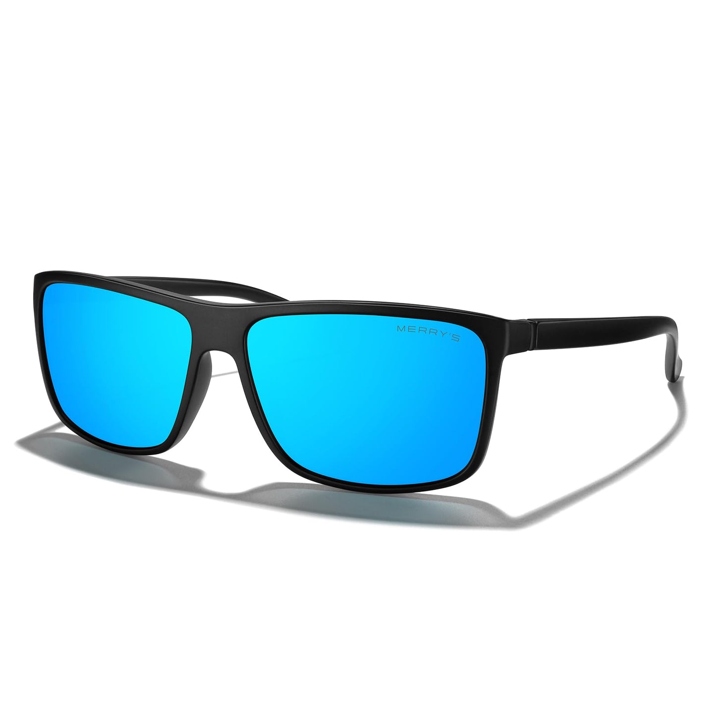 MERRY'S Rectangular Polarized Sports Sunglasses for Men Women Cycling Driving Fishing UV400 Protection S8225
