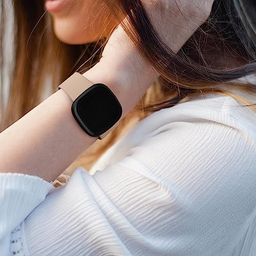 Sport Bands for Fitbit Sense 2 & Versa 4 - 3 Pack, Starlight/Milk Tea/Smoke Violet, Small