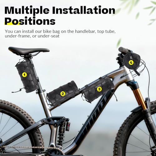 Waterproof Bike Handlebar Bag - 2.5L Storage with Strap