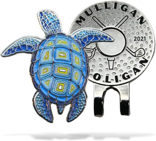 Funny Turtle Golf Ball Marker + Magnetic Hat Clip - Unique Golf Accessory for Men & Women