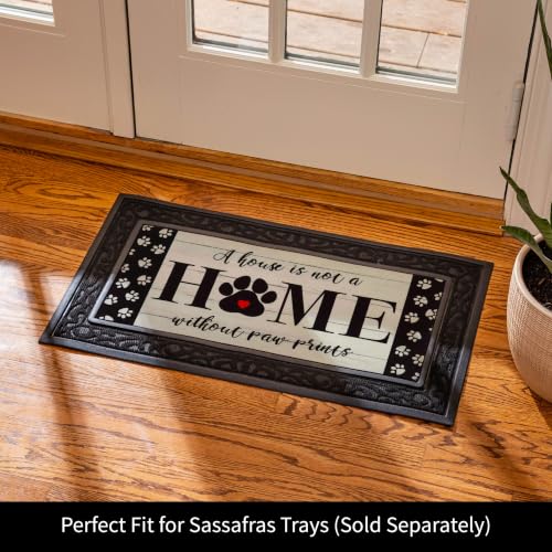 Evergreen Garden Paw Print Home Sassafras Doormat Insert - 22 x 10 inches