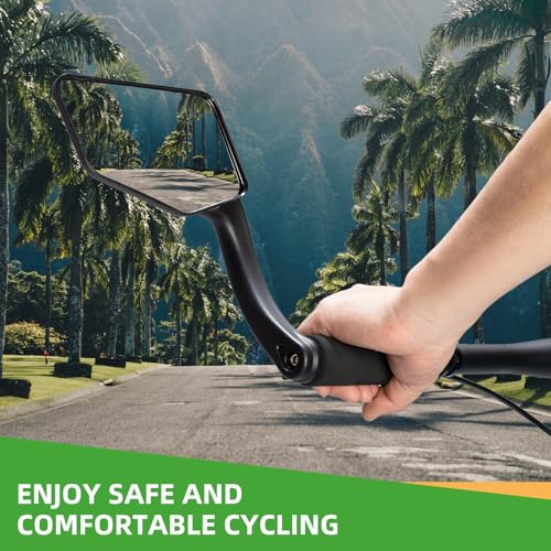 ROCKBROS Left Bike Mirror - 360° Adjustable Bicycle Handlebar Mirror for E-Bike
