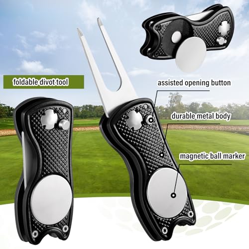 Liliful Plain Black Golf Accessories Kit – 12 Pcs for Women & Men (Gifts)