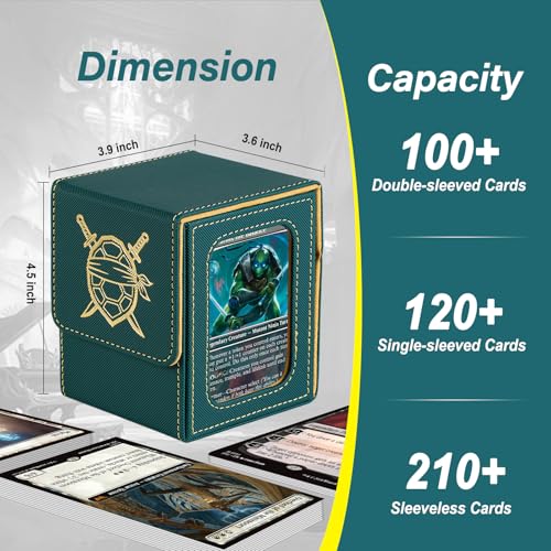 MTG Commander Deck Box with Double Display Windows - Holds 100+ Cards