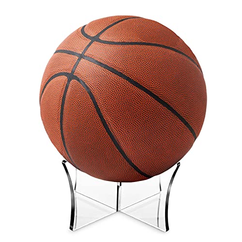 Clear Acrylic Ball Display Stand for Basketball, Football & Volleyball - 1 PC