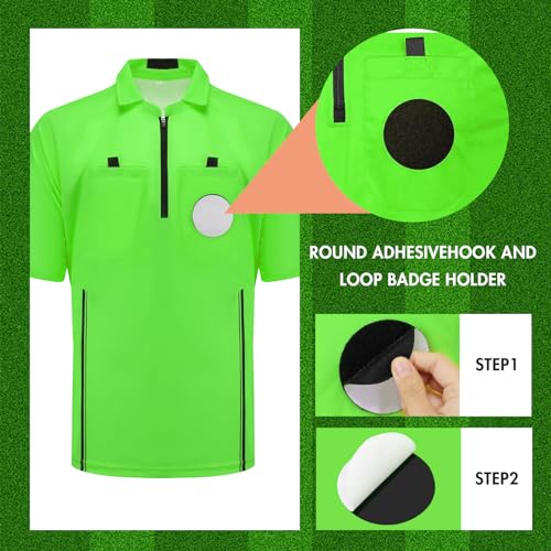 Soccer Referee Kit - Pro Jersey, Shorts, Socks & Whistle - Green, X-Large