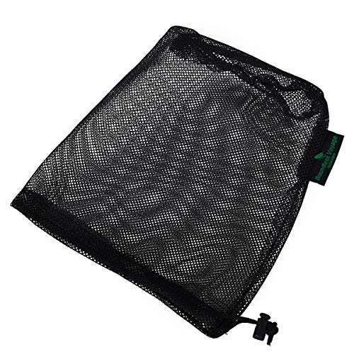 5pcs Nylon Mesh Drawstring Bags for Sports Equipment - Black L