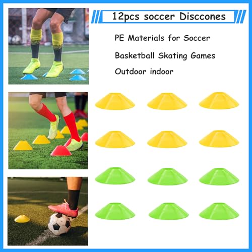 Soccer Agility Training Equipment Set - Large 20Ft Ladder & 12 Cones