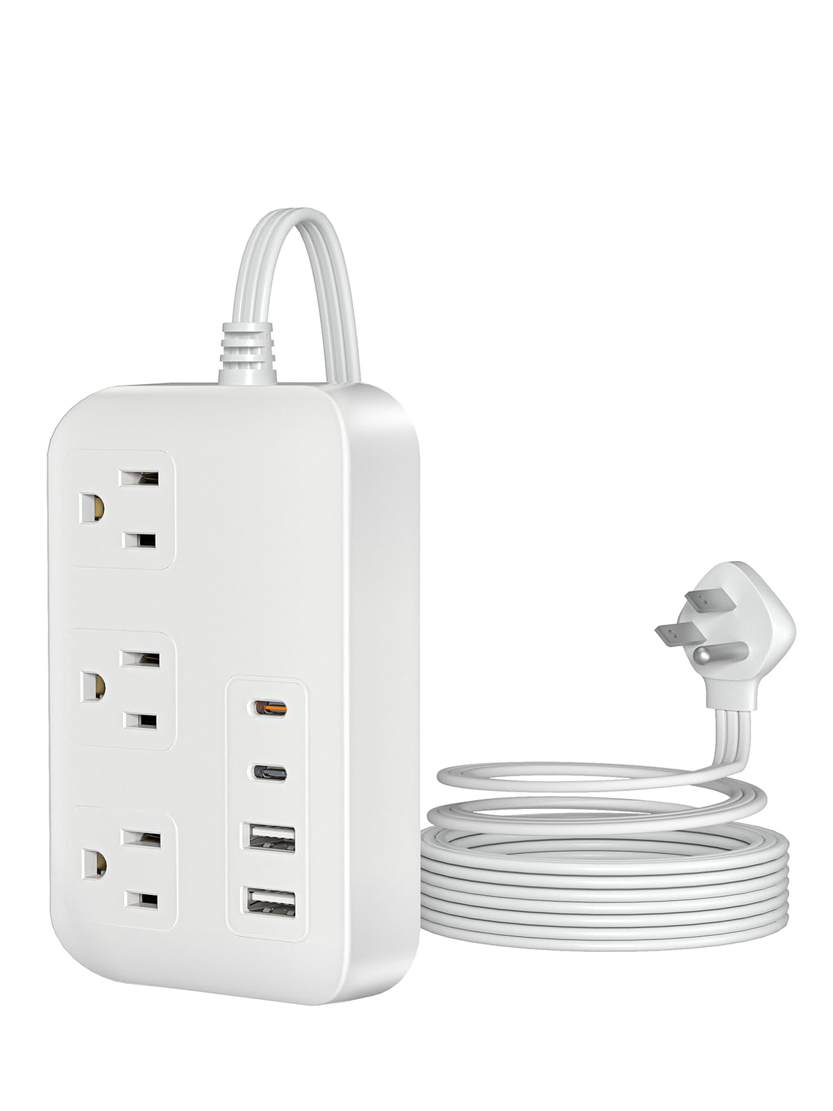Power Strip-6FT Extension Cord Flat Wall Plug,3 Outlets 2 USB,2 USB-C,PD20W Charging Ports,Electrical Outlet,Flat Plug Power Strip,Outlet Extender,Cruise Ship Essentials for Home Dorm Room Essentials