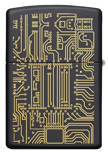 Zippo Artistic Lighter Black Matte AI Variation - Windproof Refillable USA Made