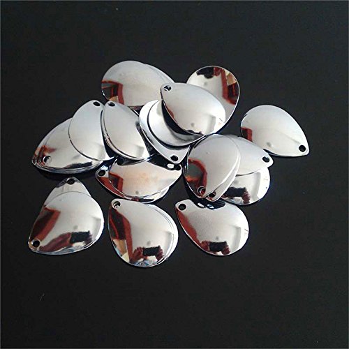 50pcs Silver Copper Spinner Blades for Fishing Lures DIY
