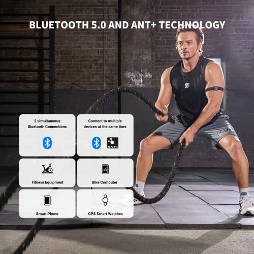 COOSPO HW9 Heart Rate Monitor Armband - Bluetooth 5.0 Optical Sensor