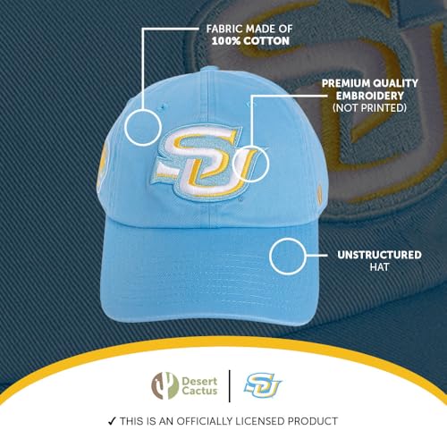 Desert Cactus Southern University Embroidered Baseball Hat (Blue)