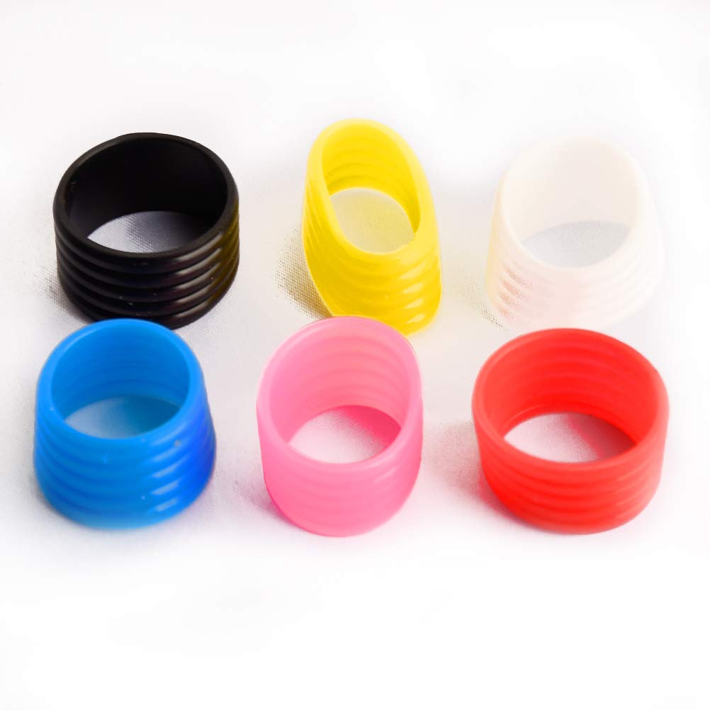 Seaner Tennis Racket Handle Grip Ring Fix Ring for Racket Band Overgrip Protector - Mix 6 Colors (CA)