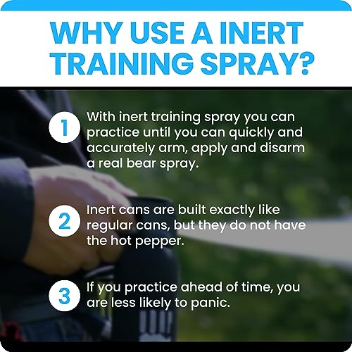 Pepper Power 7.9 oz Inert Bear Spray Practice Canister - No Active Pepper, Training Unit