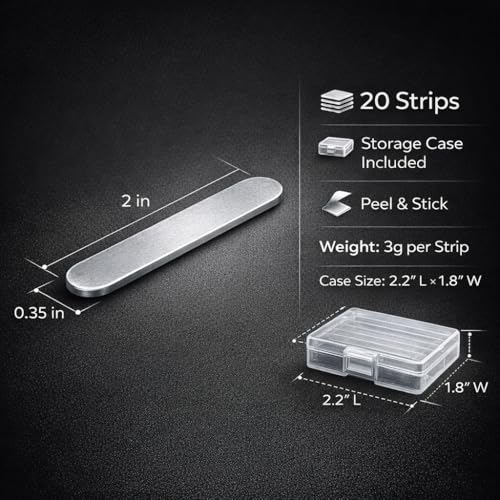 20-Pack Lead Tape for Tennis Rackets, Golf Clubs & Pickleball Paddles - High-Adhesive Strips