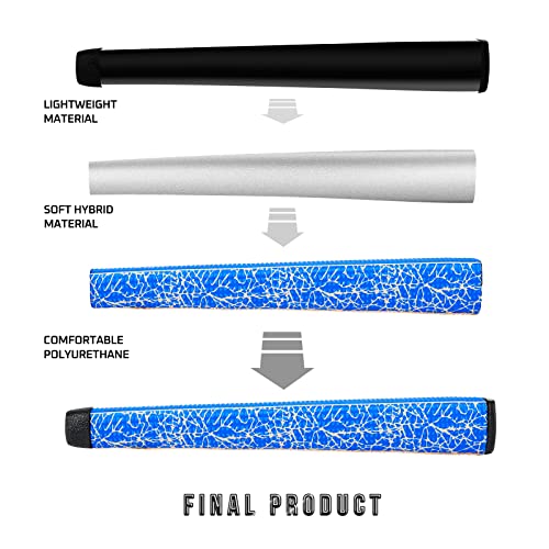 Blue Gun-Shaped Golf Putter Grip Non-Slip Control Comfortable KINGRASP