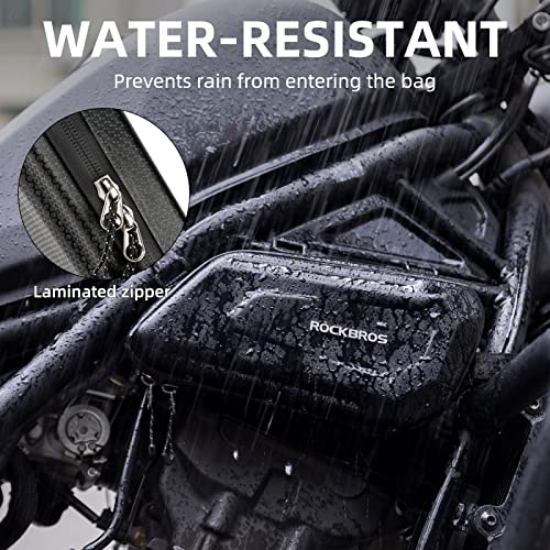 ROCKBROS Triangle Side Bag - EVA Hard Shell Motorcycle Storage Bags, Water-resistant Tail Bag 2Pcs