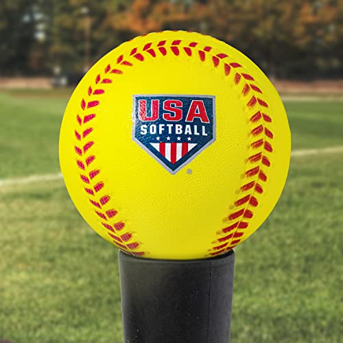 Franklin Oversized Foam Baseballs - 4 Pack USA Softball Practice Softballs, Neon