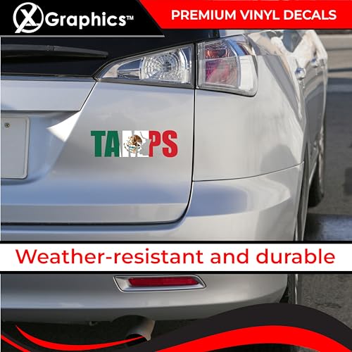 Tamaulipas Mexico Map Vinyl Decal - 8 x 2.5 Inch Full Color Sticker