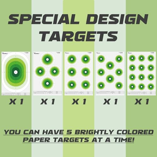 Bullseye Paper Targets - 23x35 Inch, 5 Pack for Shooting Practice