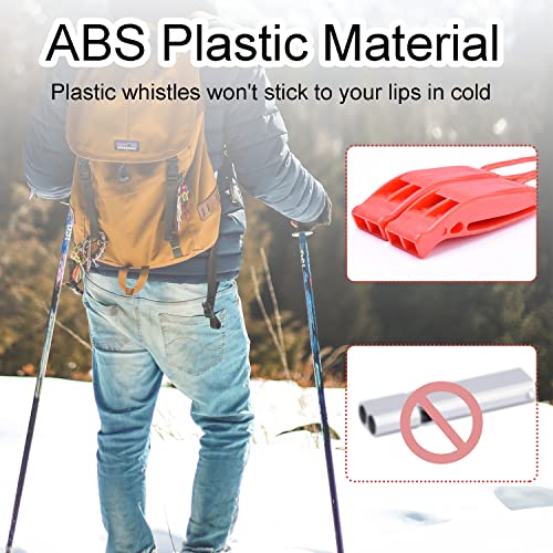 Emergency Whistles - 5 Pack Loud Survival Whistles with Reflective Lanyard