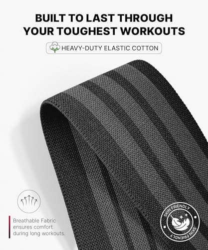 Knee Sleeves for Weightlifting - 7mm Compression Wraps, One Size, Black Stripes