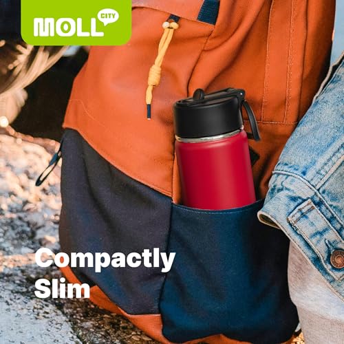 Kids Insulated Water Bottle 16oz with Straw - Royal Blue, Food Grade Stainless Steel