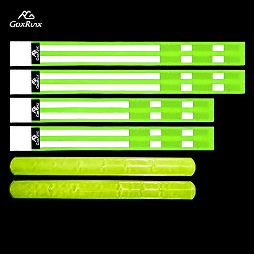 Adjustable Reflective Bands for Night Running - 6 Pack