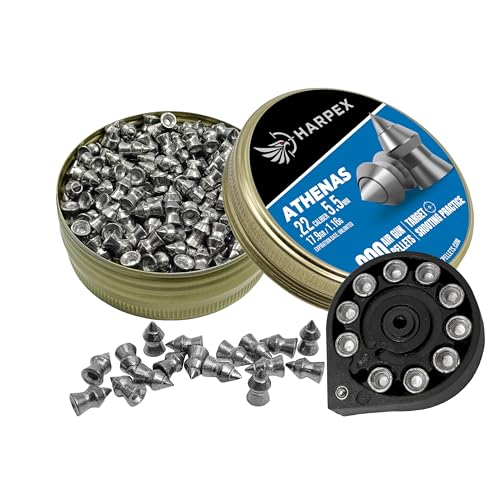 .22 Cal Airgun Pellets - 17.9 Grain Pointed Design - 200 Count