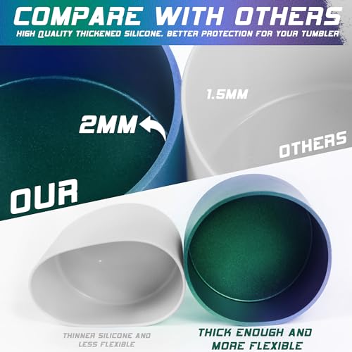 Chameleon Gradient Matte Silicone Boot - Jungle Green for Tumblers