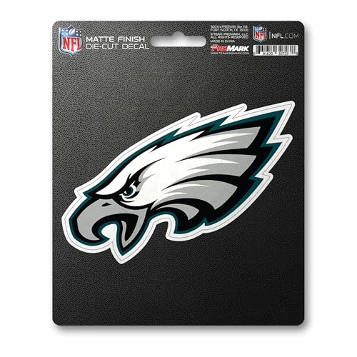 Philadelphia Eagles Matte Vinyl Auto Decal - State Shaped Team Logo