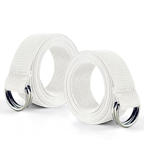 Web Football Belt with Two Stainless Steel D Rings 52' Pants for Men