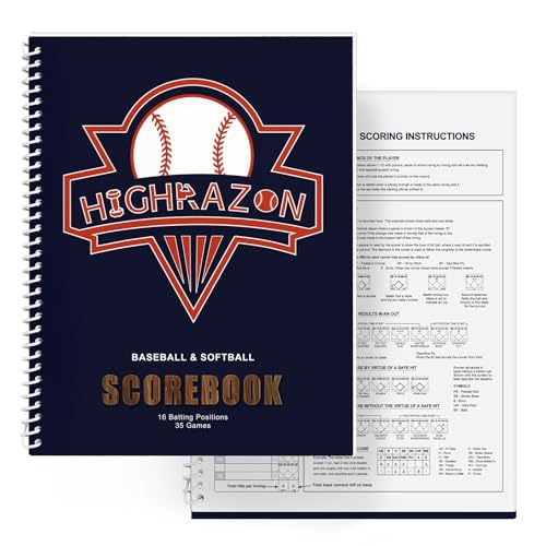 Baseball Softball Scorebook - 35 Games, 8.5" x 11" - Horizontal