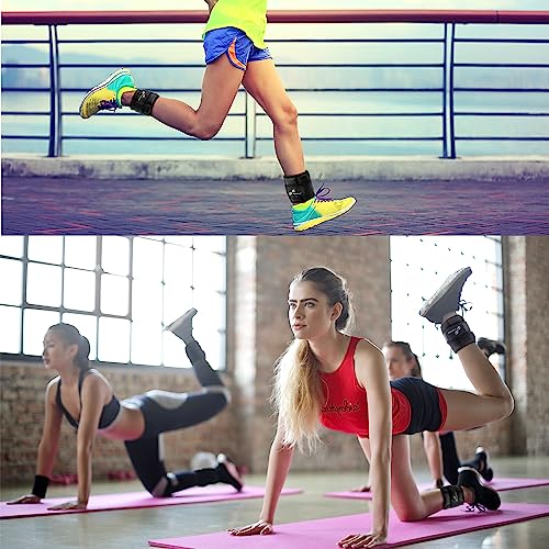 Adjustable Ankle Weights, 2-10 lbs Per Pair, Soft Neoprene