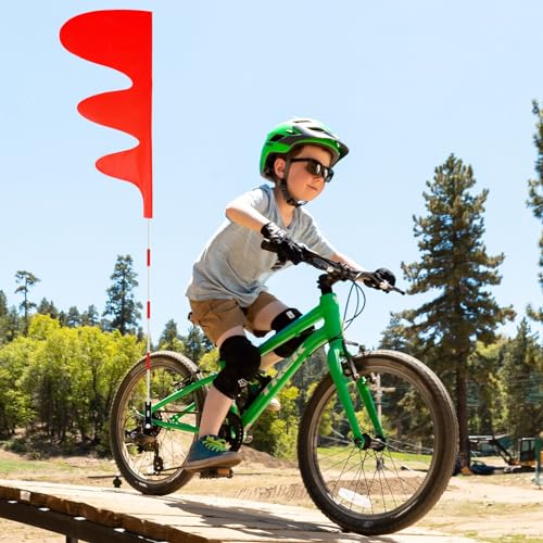 Kids Bike Safety Flag - Dinosaur Tail Design, Rear Axle Mount