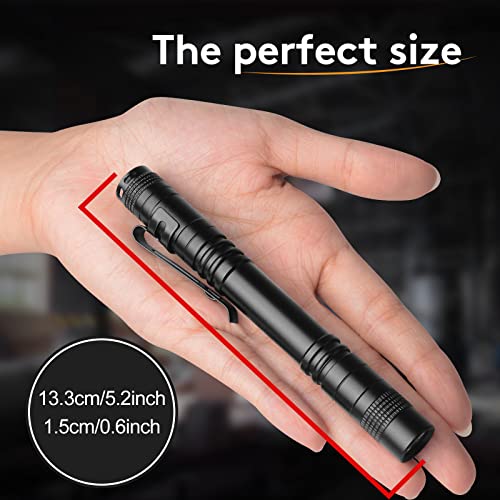 Mini Pen Flashlight - 2 Pack, 1200 Lumens, Pocket Size