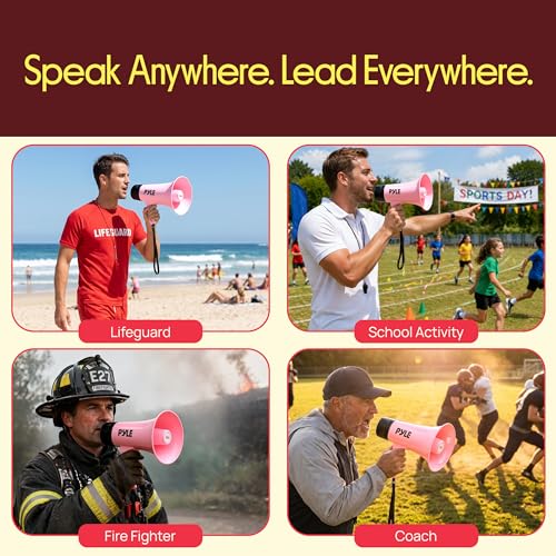 30W Rechargeable Megaphone with Bluetooth & Siren - 1000 Yard Range
