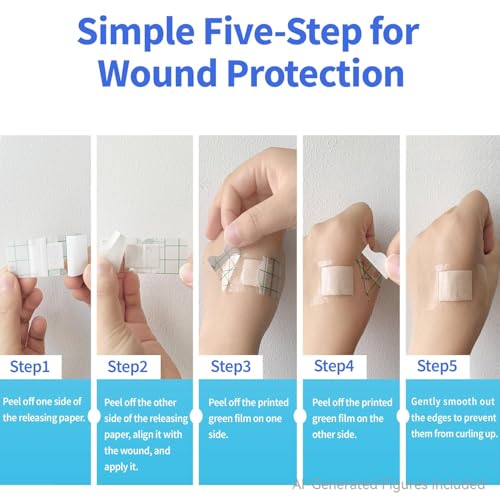 Waterproof Adhesive Bandages - Clear First-Aid, 50 Count