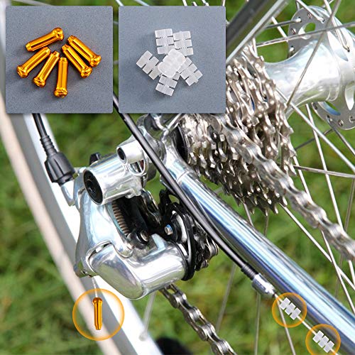 Bicycle Cable End Caps & O-Ring Frame Protectors - 54 Piece Set, Multi-coloured