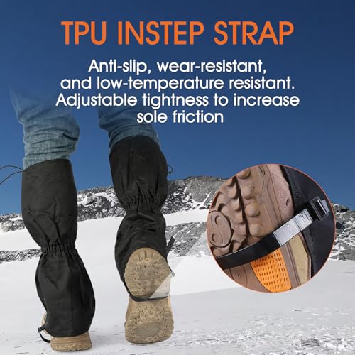 Waterproof Adjustable Leg Gaiters for Hiking & Climbing