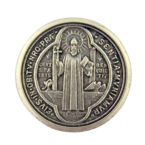 Saint Benedict Pocket Prayer Token Medal - 1 1/8 Inch