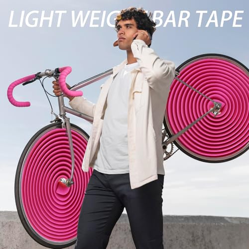 EVA Road Bike Handlebar Tape - Pink, 2PCS Set