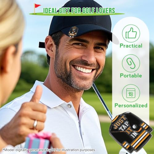 Happy Gilmore Golf Ball Marker with Hat Clip - Metal Design