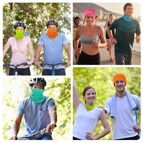 Geyoga 6 Pack Cooling Neck Gaiter Face Mask for Men - Vibrant Color
