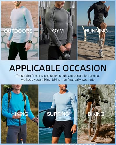 Men's Long Sleeve Compression Shirt - Black Large