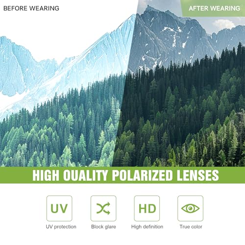 Polarized Sports Wrap-Around Sunglasses - UV Protection, 3 Pack - Grey, Dark Blue, Red