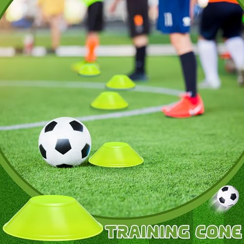 12 Pcs Mini Soccer Cones - Green Agility Training Discs