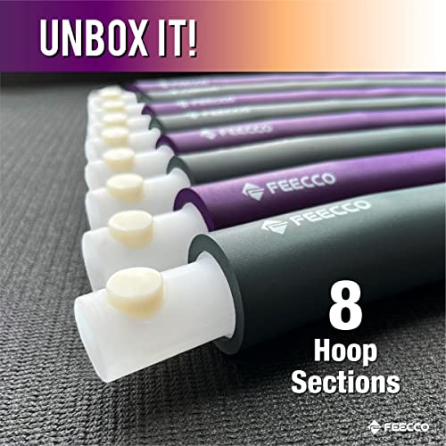 Weighted Fitness Hoop - 3.2 LB, 8 Detachable Sections for Weight Loss