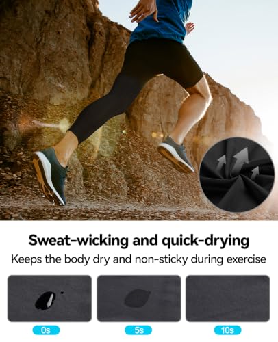 Niksa 1/2 Pack Men's Compression Pants 3/4 One Leg Tights Men